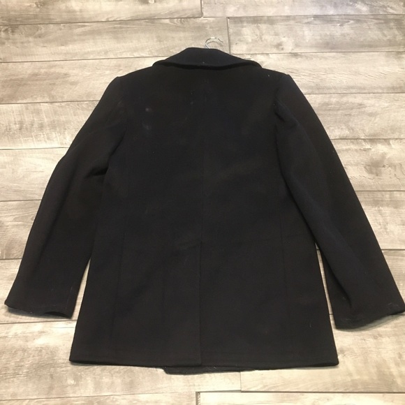 Vintage 1970's Vietnam NAM Era Navy Peacoat Overcoat Trench Jacket Men's Size 36
